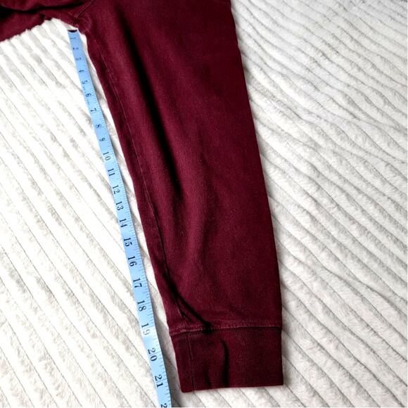 Carhartt XL Long Sleeve Pocket T-Shirt Maroon Workwear Loose Fit Utility Rugged - Picture 9 of 9